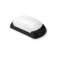 12W LED Rectangle polycarbonate bulkhead - IP65 wall washer option - Black - Cool White