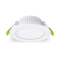 7W Low Profile LED Downlight Dimmable - 100deg - w/F&P - White - Recessed Lens - Tri Colour