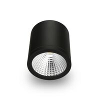 10w LED IP54 Dimmable Surface Mount D/L - Black/4000k/60o - Cool White