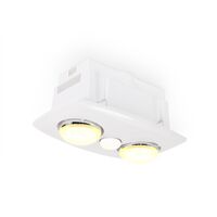 4-Light 3in1 bathroom heater & exhaust w/LED R80 lamp - white