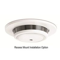 10 Year Battery Operated Photoelectric Smoke Alarm. Flush Or Recessed