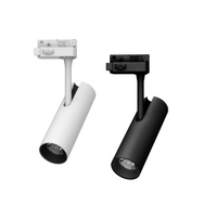 12W LED Track Mounted spotlight - 55o Beam - Black - Cool white