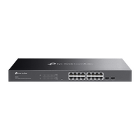 TP-LINK OMADA 16-PORT MANAGED GIGABIT RACK SWITCH, GbE(16), SFP(2), 5YR