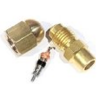 Schrader  Union - 1/4SCHR   X3 Steps 3/16 ID X 1/4 & 3/8 OD incl.Cap  & Core