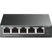 TP-LINK 5-PORT EASY SMART GIGABIT SWITCH, POE+(4), 65W, METAL CASE, 5YR