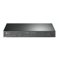 TP-LINK 10-PORT EASY SMART GIGABIT SWITCH, POE+(8), SFP (1) 123W, METAL CASE, 5YR