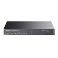 TP-LINK 8-PORT UNMANAGED GIGABIT SWITCH, POE+(8), GbE (2) , SFP(1), 65W, METAL CASE, 5YR