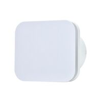 EDGE DC 100 - Energy saving DC 100mm Wall Exhaust Fan - White, square fascia - 24/7 continuous trickle, standard on/off or 10min run on timer mode