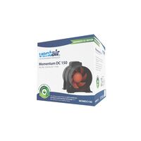 MOMENTUM DC 150 - Energy saving DC 150mm Inline Exhaust Fan with 24/7 continuous trickle ventilation, standard on/off or 10min run on timer mode