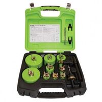 HOLESAW SET 22PC QUICK CHANGE ELECT/10SAWS/10BOSSES/HD ARBOR