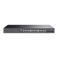 TP-LINK OMADA 28-PORT MANAGED GIGABIT RACK SWITCH, POE+(24), SFP(4), 250W, 5YR