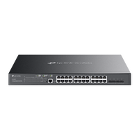 TP-LINK OMADA 24-PORT MANAGED GIGABIT L2+ RACK SWITCH, POE+(24), 10G SFP+(4), 384W, 5YR