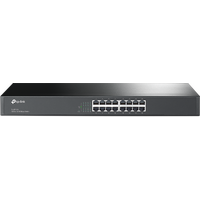 TP-LINK 16-PORT UNMANAGED RACKMOUNT SWITCH, 10/100(16), 19" STEEL CASE, 5YR