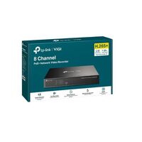 TP-LINK VIGI 8-CH NVR, 3.5"(0/1), UHD, 8MP, HDMI(1), VGA(1), 10/100(1), 53W POE(8), 3YR
