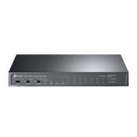 TP-LINK 8-PORT UNMANAGED SWITCH, POE+(8), GbE(2) , SFP(1), 124W, METAL CASE, 5YR