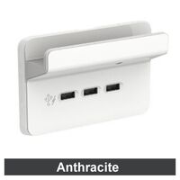 3 Gang Horizontal Shelf Anthracite