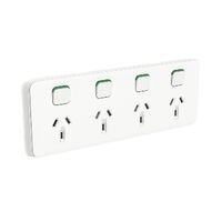 Socket Sw Horiz Quad 10A 250V