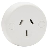 570R WHITE SOCKET-ROUND