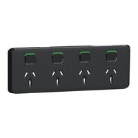 Skin Socket Sw Horiz Quad 10A 250V XB
