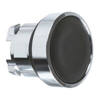 Pushbutton Head Black Flush Push/Push