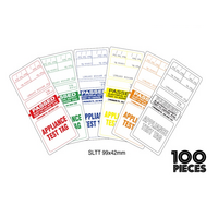 Promark NSW Test Tag Self Laminating with Security Flap - Rainbow 17 x Red, Blue, Orange, Green, White, Yellow