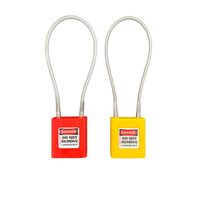PADLOCK, PLASTIC, COLOUR CODED 50mm SHACKLE, YELLOW, [3] PACK