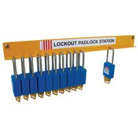 PADLOCK STORAGE RAIL - RED HOLDS 20 LOCKS (NOT INCLUDED)