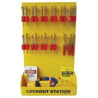 LOCKOUT STATION KIT, WALLMOUNT LARGE SIZE FOR 15 LOCKS