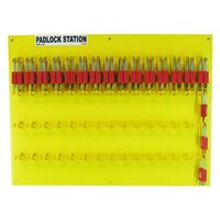 PADLOCK STORAGE BOARD HOLDS 56 PADLOCKS