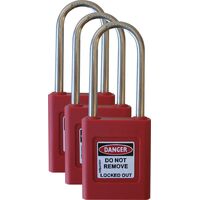 PADLOCK, PLASTIC, COLOUR CODED 50mm SHACKLE, WHITE, [10] PACK