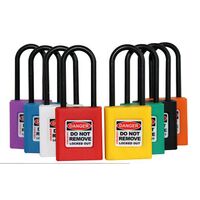 PADLOCK, PLASTIC, COLOUR CODED 38mm NYLON SHACKLE, WHITE