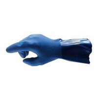 GLOVES, SUPERFLEX PVC CHEMICAL COTTON LINED, BLUE SIZE 9