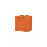 Enclosure Back Box  1 Gang with 25mm and 2 x 20mm Entries Chemical Resistant Orange