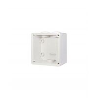 Enclosure Back Box 1 Gang with 32mm and 2x25mm Entries Chemical Resistant White