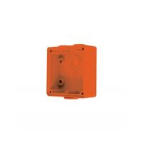 Enclosure Back Box Shallow 1 Gang with 25mm and 2 x 20mm Entries Chemical Resistant Orange
