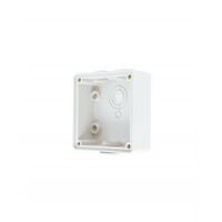 Enclosure Back Box Shallow 1 Gang with 25mm and 2 x 20mm Entries Chemical Resistant White
