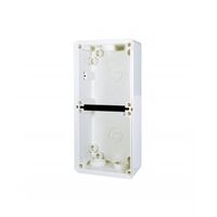 Enclosure Back Box Shallow 2 Gang with 25mm and 2 x 20mm Entries Chemical Resistant White