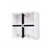 Enclosure Back Box 4 Gang with 2 x 32mm and 2 x 25mm Entries Chemical Resistant White