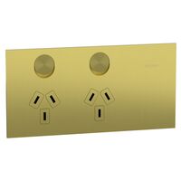 Socket Sw Horiz Twin 10A