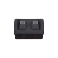 Power Point Weatherproof Double Outlet IP54 10A 250V ac Separate Circuit Double Pole Matt Black
