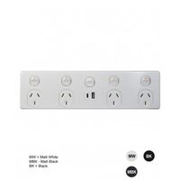 Power Point Switched 4G 10A 250V ac DP 2G USB Chgr Intgrated Type AC 5V 1.7A or 3.4A Xtr Switch 10AX