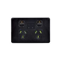 Power Point 2G 10A USB Charger Dual Type C PD30W Max Black