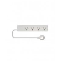 Powerboard Non Switched 4 Socket Outlets 10A 240V ac 2400W Maximum Load Over Current Protection White
