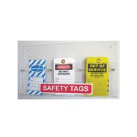SAFETY TAG HOLDER, 3 POCKETS