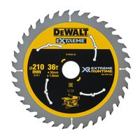 BLADE, CIRCULAR SAW XR EXTREME 210mm x 30mm x 36T WOOD