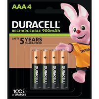BATTERY RECHARGEABLE AAA [4] PK 900mAh