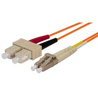 LEAD, FIBRE, DUPLEX, MULTIMODE 62.5U LC/SC OM1, 1m