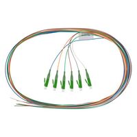 PIGTAIL, FIBRE OS2 LCA SINGLE-MODE, 2m [6]PK COLOURS
