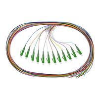 PIGTAIL, FIBRE OS2 LCA SINGLE-MODE, 2m [12]PK COLOURS