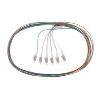 PIGTAIL, FIBRE OM4 LC MULTI-MODE, 2m [6]PK COLOURS